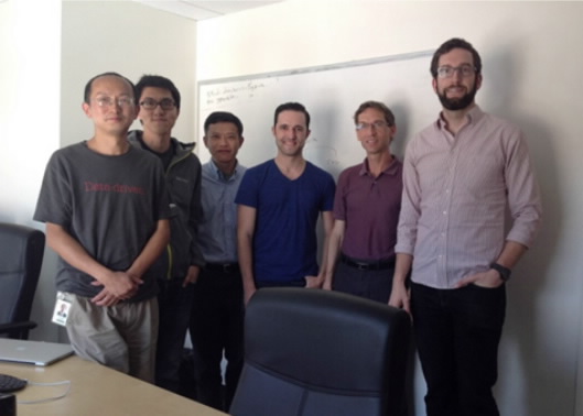 Huawei team consults with Spark experts on Spark SQL on HBase design at Databricks office in Berkeley on August 25, 2014.